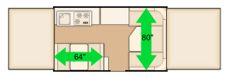 64" and 80" dinette floorplan