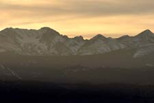 mountains at sunset