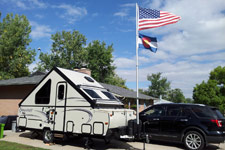 Jim Stark's 2018 Flagstaff T21TBHW with custom after-market flag holder