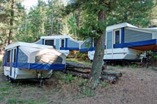 Camper on a hill at Nationwide Youth Roundup