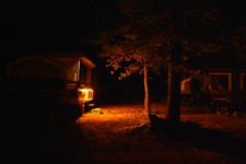 Flagstaff 229 porch light near midnight near Red Feather Lakes