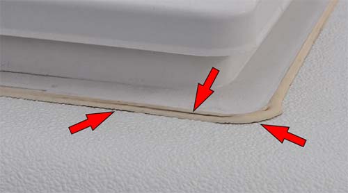 roof vent caulking split