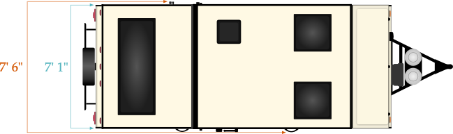 Flagstaff T-series width explanation example