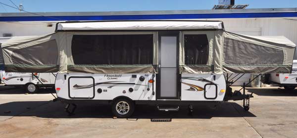 2014 Flagstaff 627D green tent example