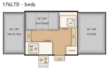 Bed Layout for the 176LTD