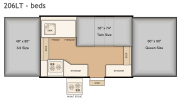 206LT bed layout