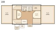 Flagstaff 208 with hot water floorplan