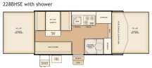 Flagstaff 228BHSE (with shower) layout