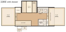 Flagstaff 228SE with interior shower floorplan