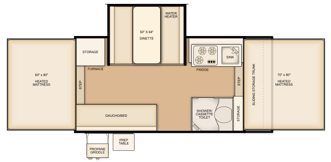 Flagstaff 228SE with shower floorplan