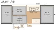Bed layout and size Bed Layout for this model