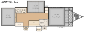 Bed layout and size Bed Layout for this model