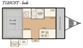 Bed layout and size Bed Layout for this model