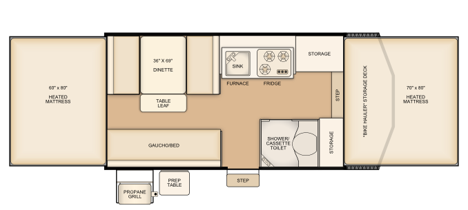 Flagstaff 228BH with shower floorplan