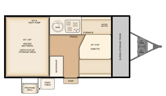 Flagstaff T19QBHW Floorplan