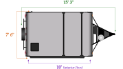 travel length and width of Flagstaff 205