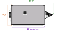 Flagstaff 228LTD closed dimensions length by width