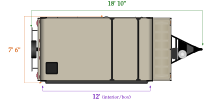 Flagstaff 425D travel length and width