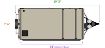 Flagstaff HW27SC travel length and width 