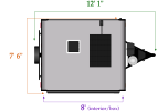 Length and width dimensions for Flagtaff 176LTD