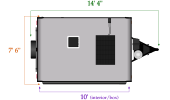 Length and width dimensions for Flagstaff 206LT