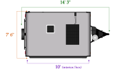 Length and width dimensions for Flagstaff 206LTD