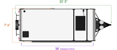 Flagstaff HW29SC travel length and width