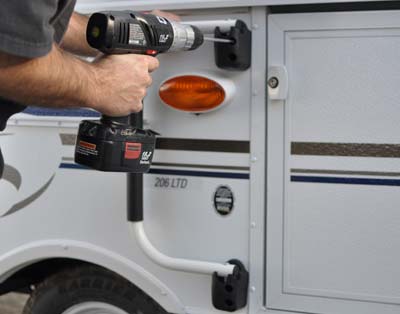 grab handle install angled screws