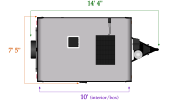 Rental 206LT dimensions when closed