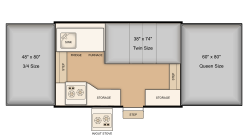 Rental 206LT bed layout