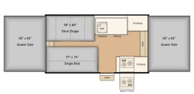 228LT bed layout