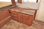 Early Model 2014 Flagstaff 228D front storage cabinet